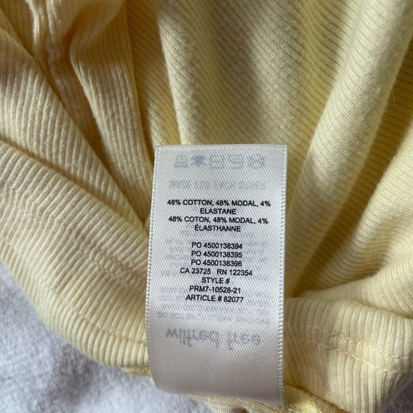 EUC, Wilfred Free Women’s Scoopneck Racerback Baby Yellow Crop Tank Top Size XS - Picture 8 of 9